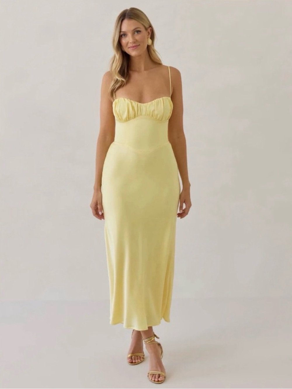 Park and Fifth Yellow bridesmaid Midi Dress